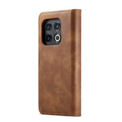 For OnePlus 10 Pro DG.MING Crazy Horse Texture Detachable Magnetic Leather Phone Case(Brown) by DG.MING