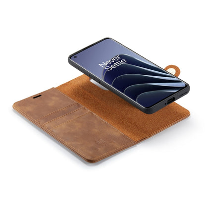 For OnePlus 10 Pro DG.MING Crazy Horse Texture Detachable Magnetic Leather Phone Case(Brown) by DG.MING