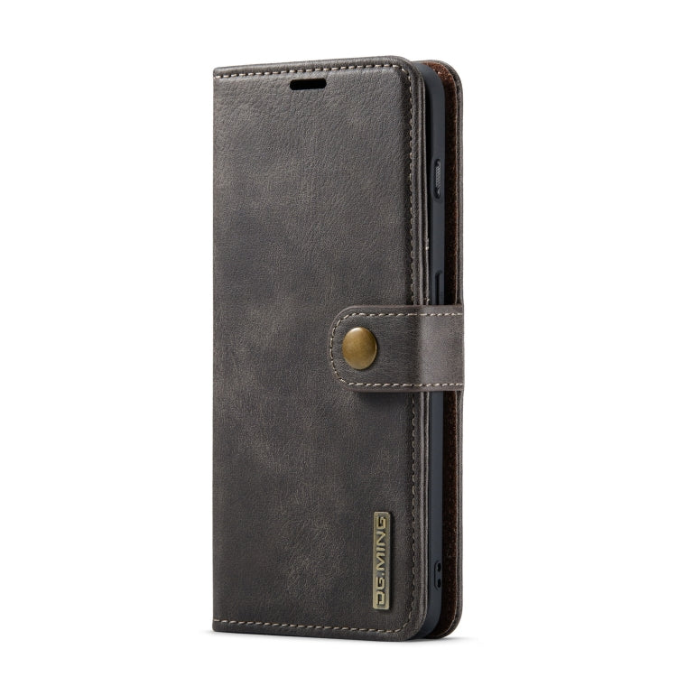 For OnePlus 10 Pro DG.MING Crazy Horse Texture Detachable Magnetic Leather Phone Case(Grey) by DG.MING