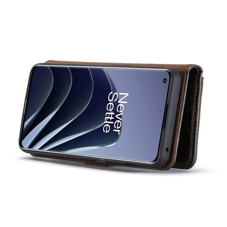 For OnePlus 10 Pro DG.MING Crazy Horse Texture Detachable Magnetic Leather Phone Case(Grey) by DG.MING