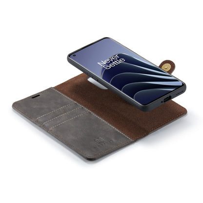 For OnePlus 10 Pro DG.MING Crazy Horse Texture Detachable Magnetic Leather Phone Case(Grey) by DG.MING