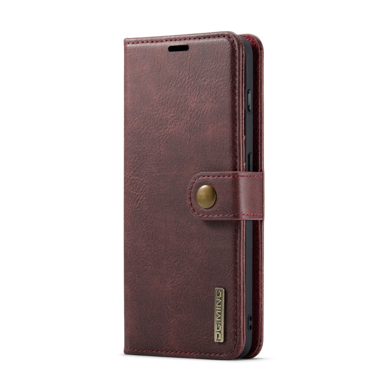 For OnePlus 10 Pro DG.MING Crazy Horse Texture Detachable Magnetic Leather Phone Case(Red) by DG.MING