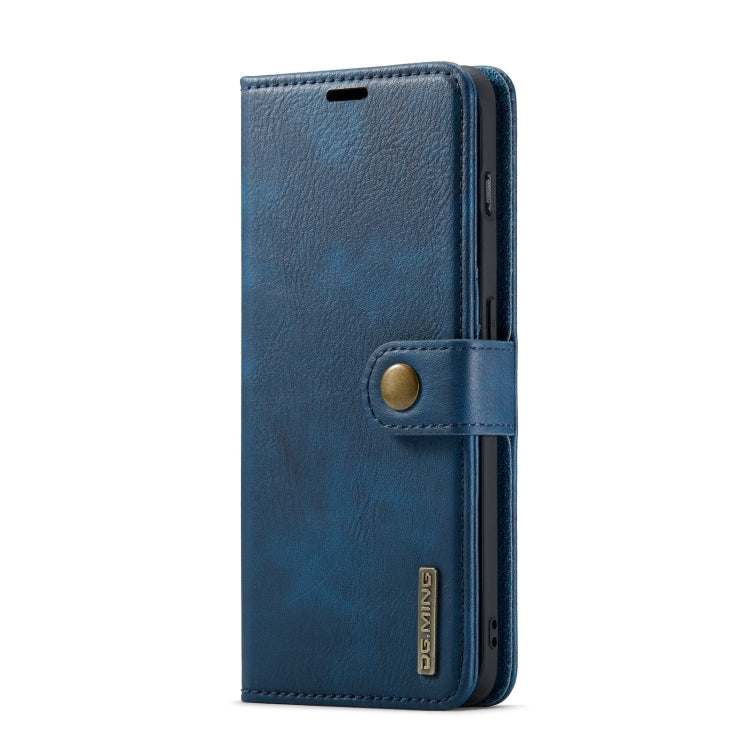 For OnePlus 10 Pro DG.MING Crazy Horse Texture Detachable Magnetic Leather Phone Case(Blue) by DG.MING