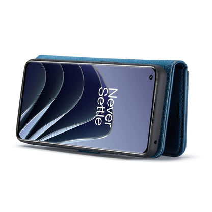 For OnePlus 10 Pro DG.MING Crazy Horse Texture Detachable Magnetic Leather Phone Case(Blue) by DG.MING