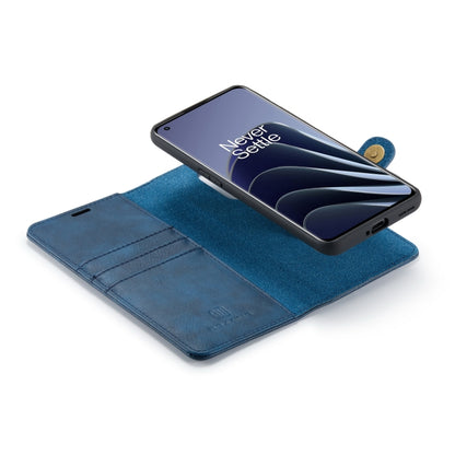 For OnePlus 10 Pro DG.MING Crazy Horse Texture Detachable Magnetic Leather Phone Case(Blue) by DG.MING