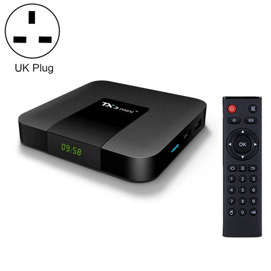 TX3 mini+ Android 11.0 Smart TV Box, Amlogic S905W2 Quad Core, Memory:2GB+16GB, 2.4GHz WiFi(UK Plug) by bashfashion