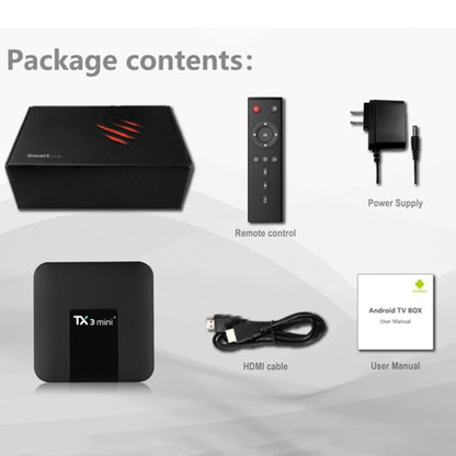 TX3 mini+ Android 11.0 Smart TV Box, Amlogic S905W2 Quad Core, Memory:2GB+16GB, 2.4GHz WiFi(UK Plug) by bashfashion
