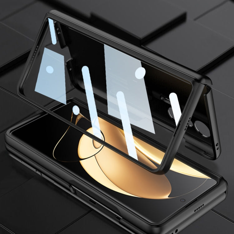 For Honor Magic V GKK Magnetic Hinge Flip Phone Case with Holder(Orange) by GKK