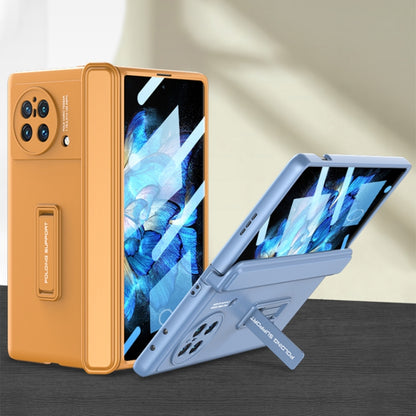 For vivo X Fold GKK Magnetic Hinge Flip Phone Case with Holder(Orange) by GKK