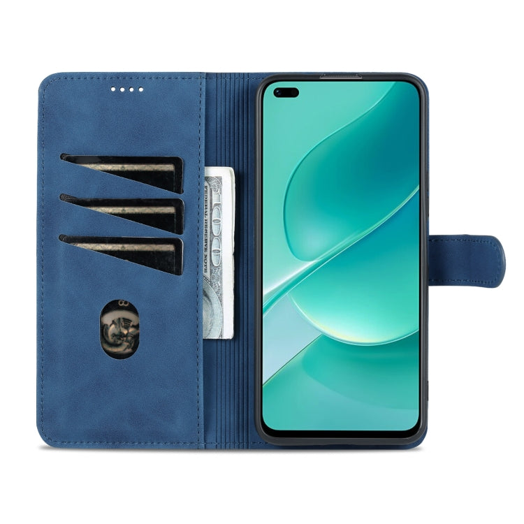 For Huawei Nova 9Z/Enjoy 50 Plus AZNS Skin Feel Calf Texture Flip Leather Phone Case(Blue) by AZNS