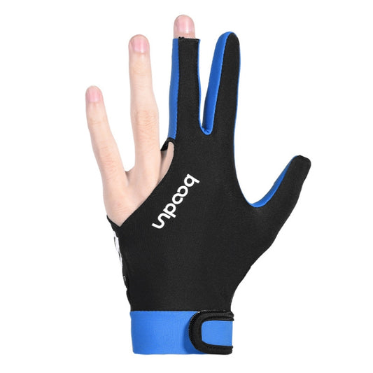 BOODUN M050912 Thin Breathable Men and Women Billiards Three Finger Single Gloves, Size:M(Navy Blue) by BOODUN