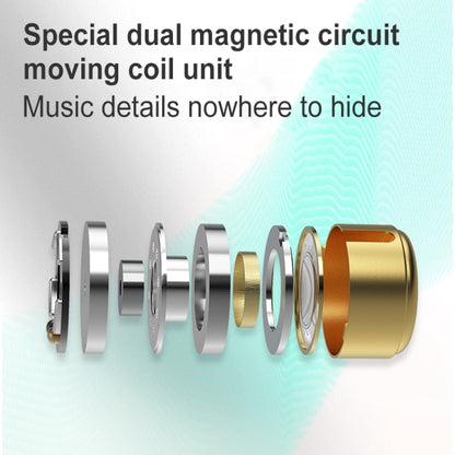 KZ-EDX PRO 1.25m Dynamic HiFi In-Ear Sports Music Headphones, Style:With Microphone(Transparent) by KZ