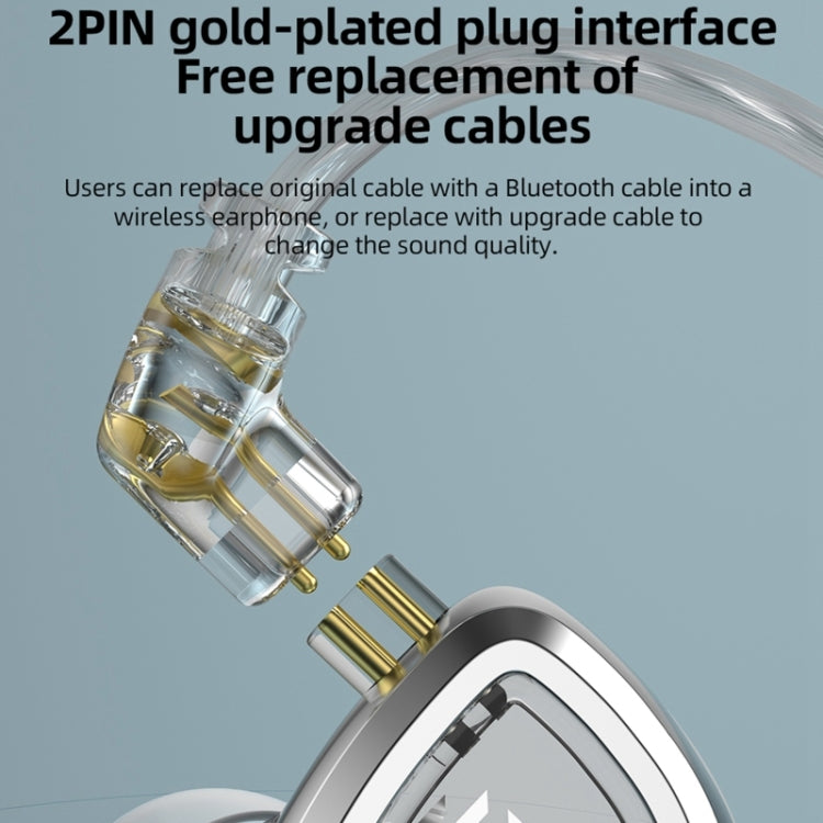 KZ-EDA Balanced Dual Magnetic Dynamic In-Ear Earphone,Length: 1.2m(Without Microphone) by KZ