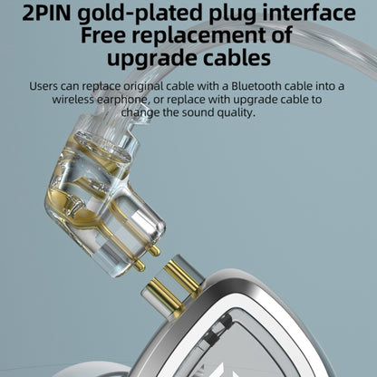 KZ-EDA Balanced Dual Magnetic Dynamic In-Ear Earphone,Length: 1.2m(Without Microphone) by KZ