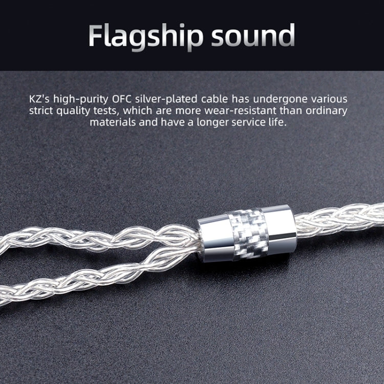 KZ OFC 0.75mm Standard Pin High-Purity Silver-Plated 152 Pin Headphone Upgrade Cable,Length: 1.2m For ZS10PRO(Section C) by KZ