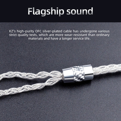 KZ OFC 0.75mm Standard Pin High-Purity Silver-Plated 152 Pin Headphone Upgrade Cable,Length: 1.2m For ZS10PRO(Section C) by KZ