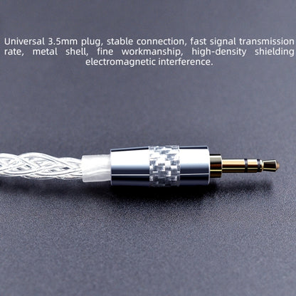 KZ OFC 0.75mm Standard Pin High-Purity Silver-Plated 152 Pin Headphone Upgrade Cable,Length: 1.2m For ZS10PRO(Section C) by KZ