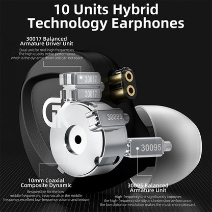 GK GSE Ten-Unit Coil Iron Subwoofer HIFI In-Ear Headphones(With Microphone) by bashfashion