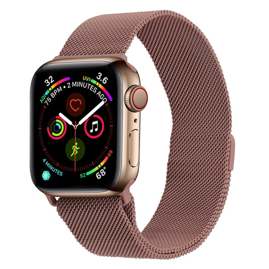 Milanese Stainless Steel Watch Band For Apple Watch Ultra 49mm&Watch Ultra 2 49mm / Series 9&8&7 45mm / SE 3&SE 2&6&SE&5&4 44mm / 3&2&1 42mm(Pink) by bashfashion