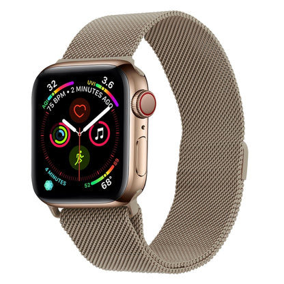 Milanese Stainless Steel Watch Band For Apple Watch Ultra 49mm&Watch Ultra 2 49mm / Series 9&8&7 45mm / SE 3&SE 2&6&SE&5&4 44mm / 3&2&1 42mm(Vintage Gold) by bashfashion