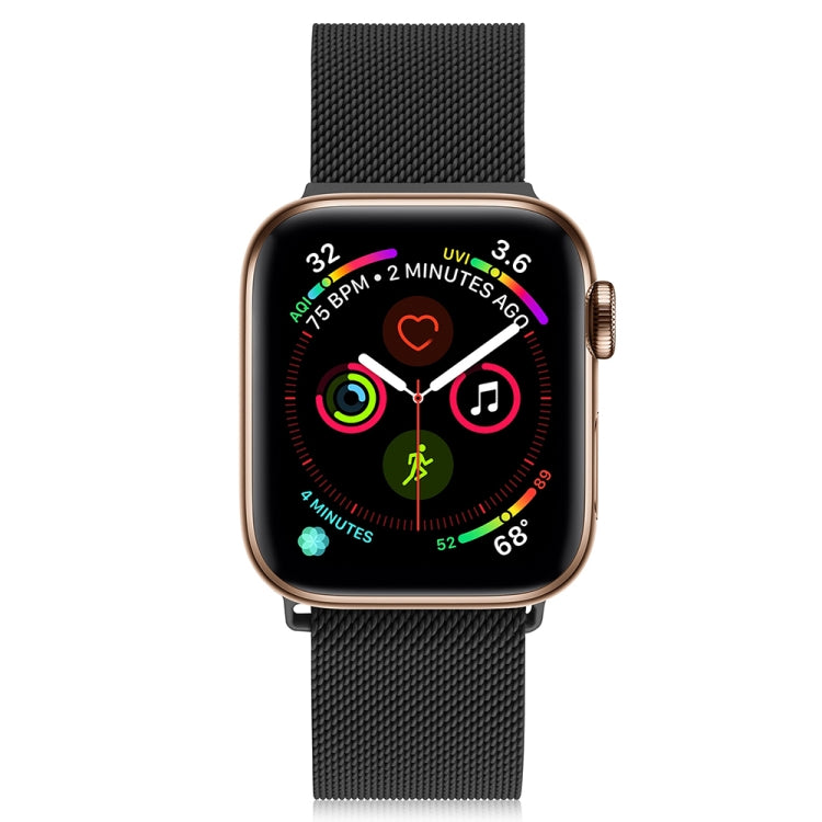 Milanese Stainless Steel Watch Band For Apple Watch Ultra 49mm&Watch Ultra 2 49mm / Series 9&8&7 45mm / SE 3&SE 2&6&SE&5&4 44mm / 3&2&1 42mm(Black) by bashfashion