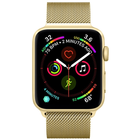 Milanese Stainless Steel Watch Band For Apple Watch Ultra 49mm&Watch Ultra 2 49mm / Series 9&8&7 45mm / SE 3&SE 2&6&SE&5&4 44mm / 3&2&1 42mm(Gold) by bashfashion