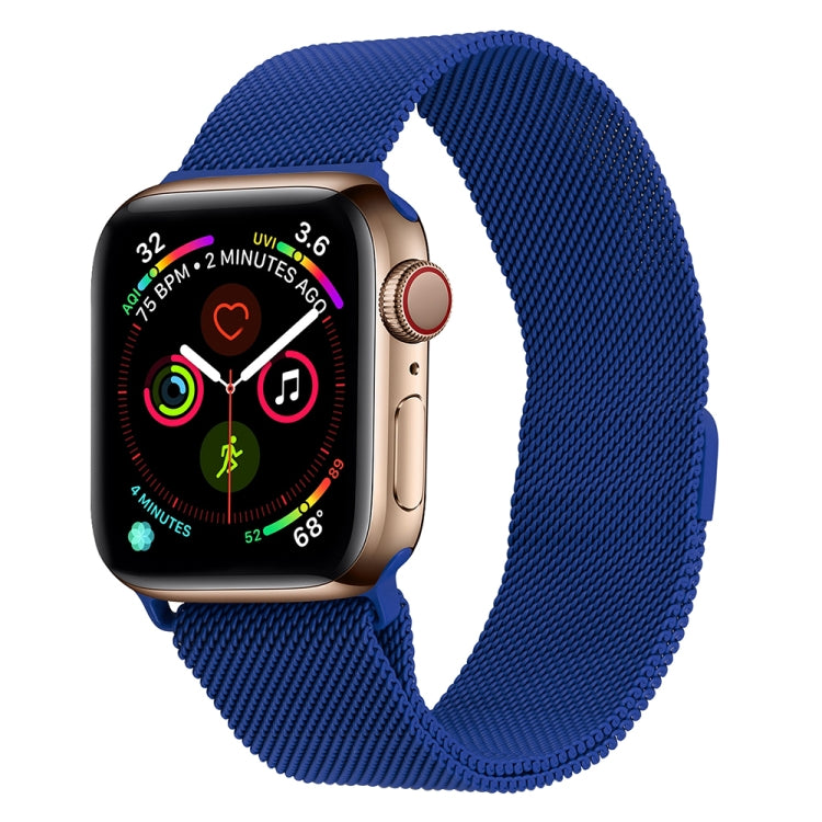Milanese Stainless Steel Watch Band For Apple Watch Ultra 49mm&Watch Ultra 2 49mm / Series 9&8&7 45mm / SE 3&SE 2&6&SE&5&4 44mm / 3&2&1 42mm(Blue) by bashfashion