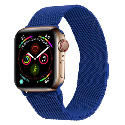 Milanese Stainless Steel Watch Band For Apple Watch Ultra 49mm&Watch Ultra 2 49mm / Series 9&8&7 45mm / SE 3&SE 2&6&SE&5&4 44mm / 3&2&1 42mm(Blue) by bashfashion