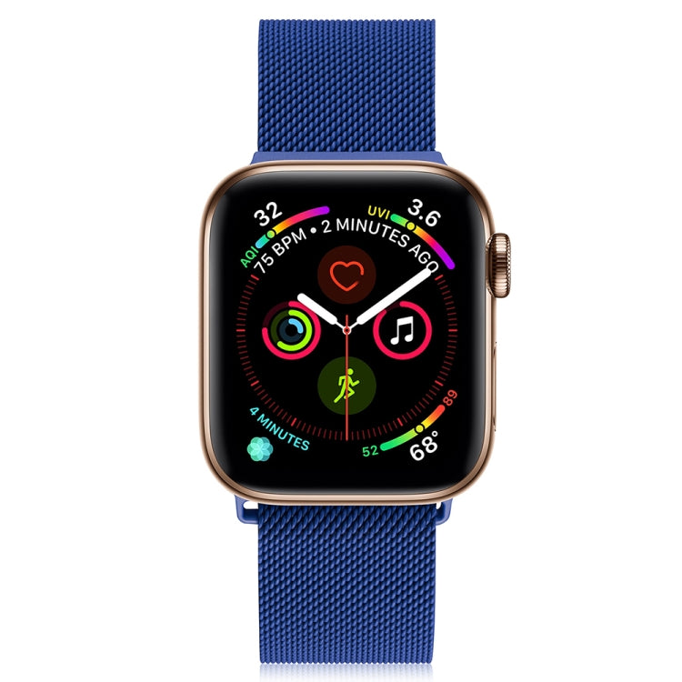 Milanese Stainless Steel Watch Band For Apple Watch Ultra 49mm&Watch Ultra 2 49mm / Series 9&8&7 45mm / SE 3&SE 2&6&SE&5&4 44mm / 3&2&1 42mm(Blue) by bashfashion