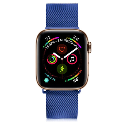 Milanese Stainless Steel Watch Band For Apple Watch Ultra 49mm&Watch Ultra 2 49mm / Series 9&8&7 45mm / SE 3&SE 2&6&SE&5&4 44mm / 3&2&1 42mm(Blue) by bashfashion