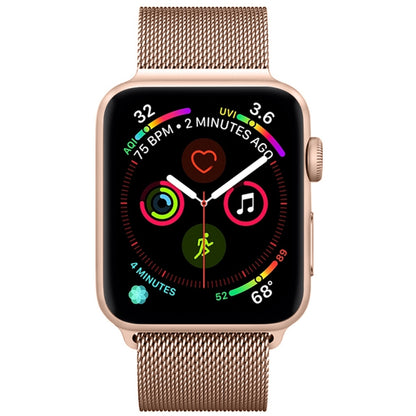 Milanese Stainless Steel Watch Band For Apple Watch Ultra 49mm&Watch Ultra 2 49mm / Series 9&8&7 45mm / SE 3&SE 2&6&SE&5&4 44mm / 3&2&1 42mm(Rose Gold) by bashfashion