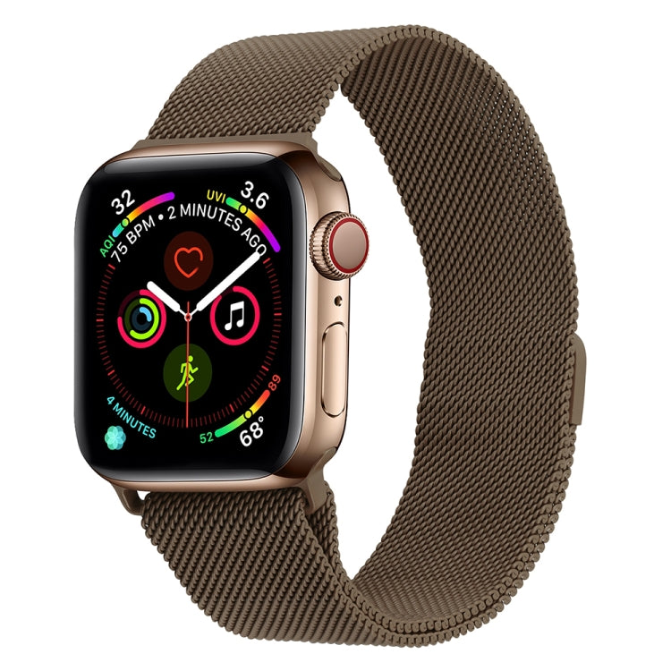 Milanese Stainless Steel Watch Band For Apple Watch Ultra 49mm&Watch Ultra 2 49mm / Series 9&8&7 45mm / SE 3&SE 2&6&SE&5&4 44mm / 3&2&1 42mm(Brown) by bashfashion