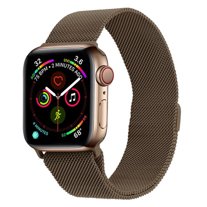 Milanese Stainless Steel Watch Band For Apple Watch Ultra 49mm&Watch Ultra 2 49mm / Series 9&8&7 45mm / SE 3&SE 2&6&SE&5&4 44mm / 3&2&1 42mm(Brown) by bashfashion