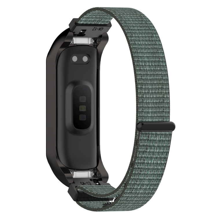 For Samsung Galaxy Fit 2 SM-R220 Nylon Loop Watch Band(Grey + Black Frame) by bashfashion