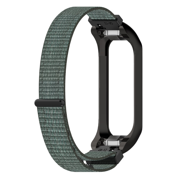 For Samsung Galaxy Fit 2 SM-R220 Nylon Loop Watch Band(Grey + Black Frame) by bashfashion