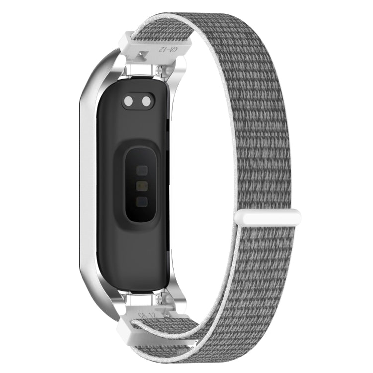 For Samsung Galaxy Fit 2 SM-R220 Nylon Loop Watch Band(Seashell + Silver Frame) by bashfashion