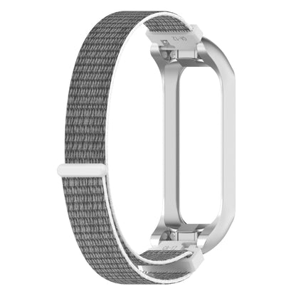 For Samsung Galaxy Fit 2 SM-R220 Nylon Loop Watch Band(Seashell + Silver Frame) by bashfashion