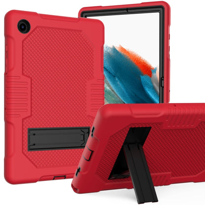 For Samsung Galaxy Tab A8 10.5 2021 X200 Contrast Color Robot Shockproof Silicone + PC Tablet Case(Red Black) by bashfashion