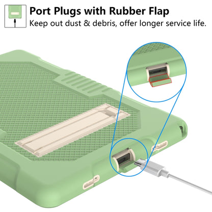 For Samsung Galaxy Tab A8 10.5 2021 X200 Contrast Color Robot Shockproof Silicone + PC Tablet Case(Matcha Green) by bashfashion