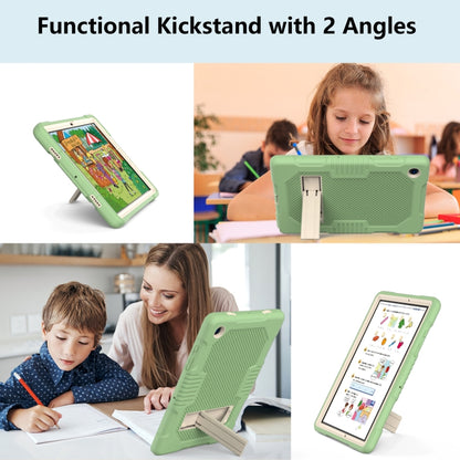 For Samsung Galaxy Tab A8 10.5 2021 X200 Contrast Color Robot Shockproof Silicone + PC Tablet Case(Matcha Green) by bashfashion