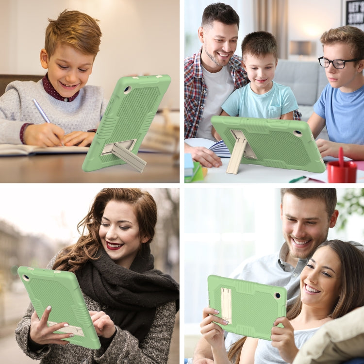 For Samsung Galaxy Tab A8 10.5 2021 X200 Contrast Color Robot Shockproof Silicone + PC Tablet Case(Matcha Green) by bashfashion