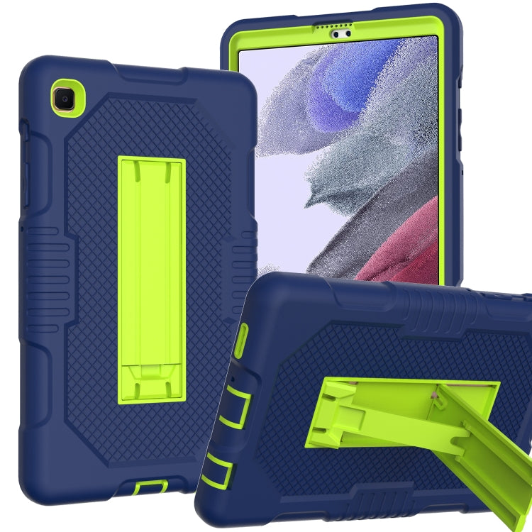 For Samsung Galaxy A7 Lite T220 Contrast Color Robot Shockproof Silicone + PC Tablet Case(Navy Blue Yellow Green) by bashfashion