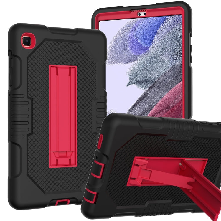 For Samsung Galaxy A7 Lite T220 Contrast Color Robot Shockproof Silicone + PC Tablet Case(Black Red) by bashfashion