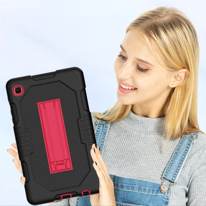 For Samsung Galaxy A7 Lite T220 Contrast Color Robot Shockproof Silicone + PC Tablet Case(Black Red) by bashfashion
