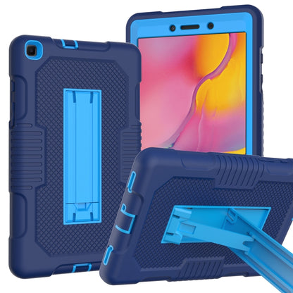 For Samsung Galaxy Tab A 8.0 2019 T290 Contrast Color Robot Shockproof Silicone + PC Tablet Case(Navy Blue) by bashfashion