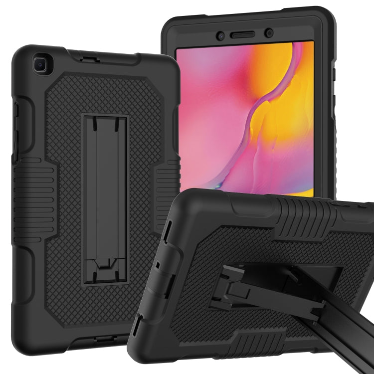 For Samsung Galaxy Tab A 8.0 2019 T290 Contrast Color Robot Shockproof Silicone + PC Tablet Case(Black) by bashfashion