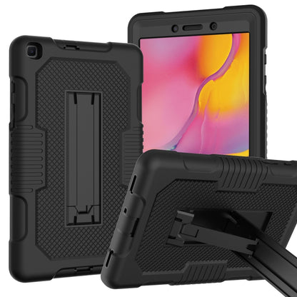 For Samsung Galaxy Tab A 8.0 2019 T290 Contrast Color Robot Shockproof Silicone + PC Tablet Case(Black) by bashfashion