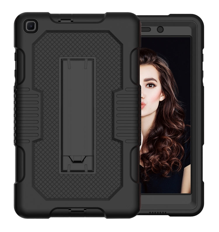 For Samsung Galaxy Tab A 8.0 2019 T290 Contrast Color Robot Shockproof Silicone + PC Tablet Case(Black) by bashfashion