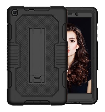 For Samsung Galaxy Tab A 8.0 2019 T290 Contrast Color Robot Shockproof Silicone + PC Tablet Case(Black) by bashfashion