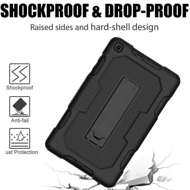 For Samsung Galaxy Tab A 8.0 2019 T290 Contrast Color Robot Shockproof Silicone + PC Tablet Case(Black) by bashfashion
